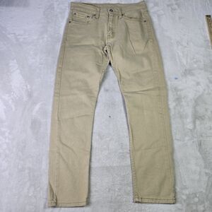 Levis 512 Slim Taper Jeans Mens 30x29 Khaki Stretch Denim Casual Pants Tan